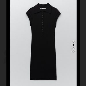 Polo collar knit dress. Never worn. With tags